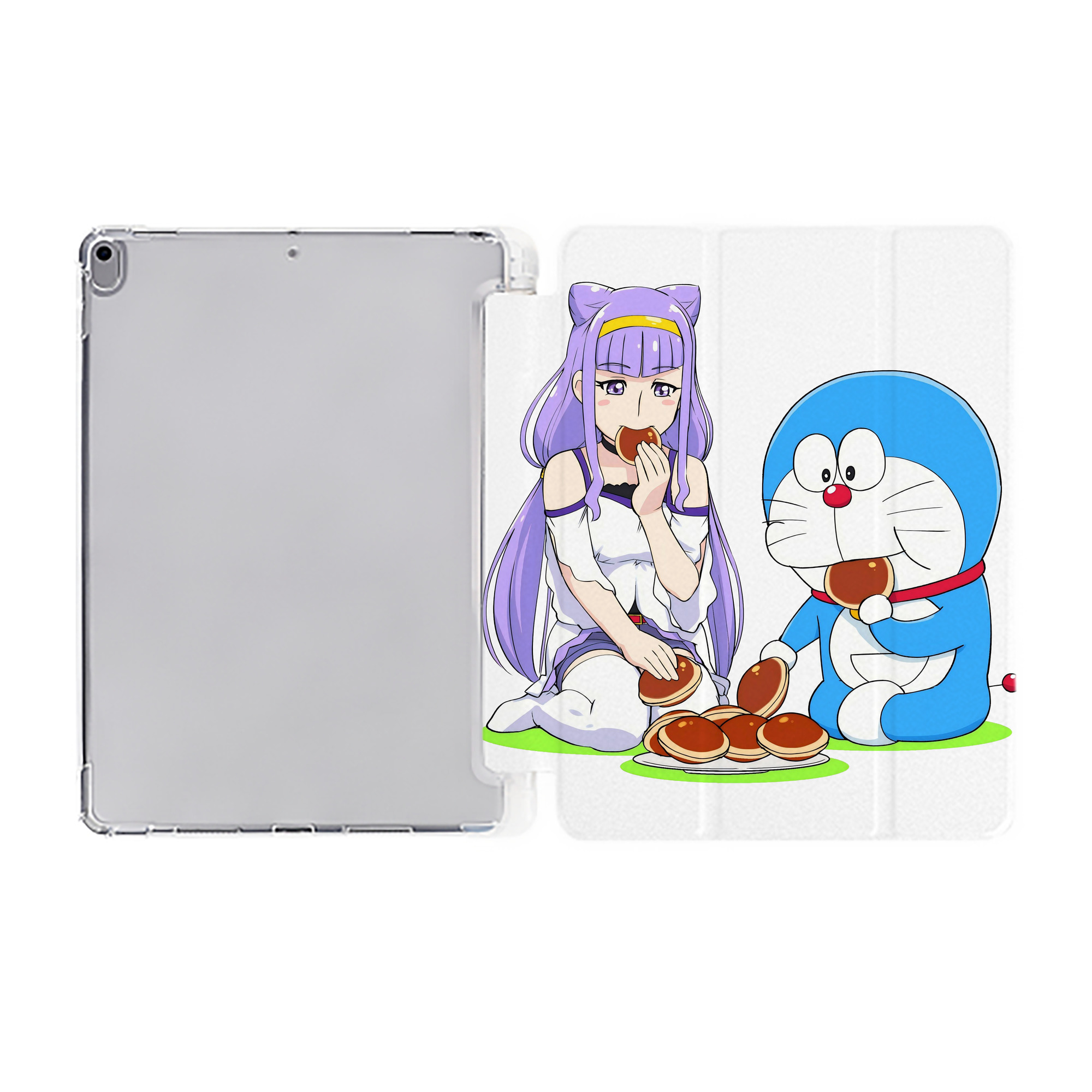 （画像用） ドラえもん Doraemon IPad ケース ペン収納付き 三つ折りスタンド PUレザー×シリコン 対応機種9.5/10.5/10.9インチ
